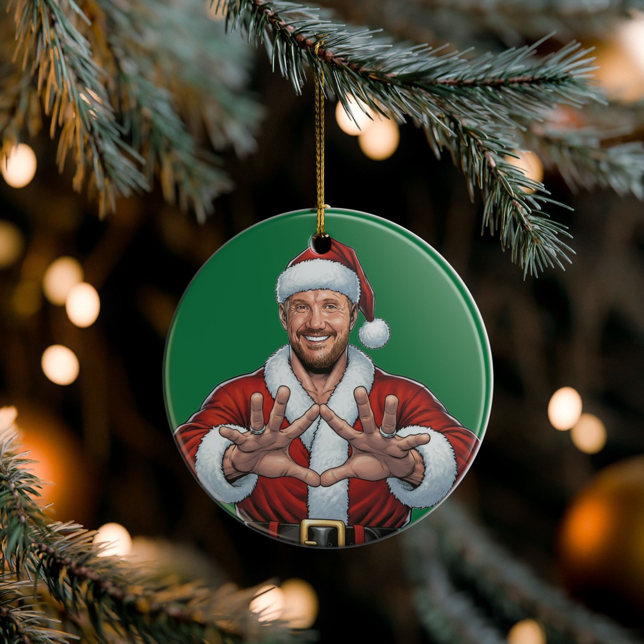 DDP Santa Ceramic Ornament