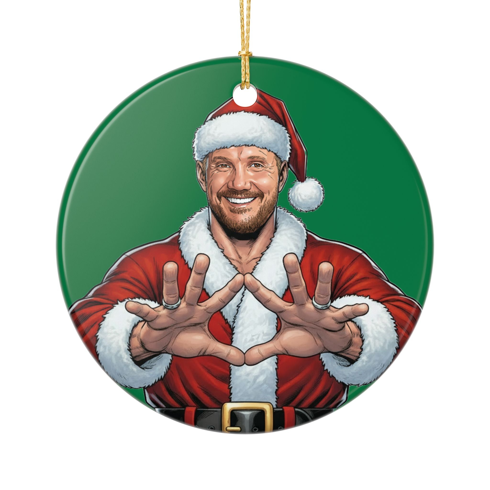 DDP Santa Ceramic Ornament