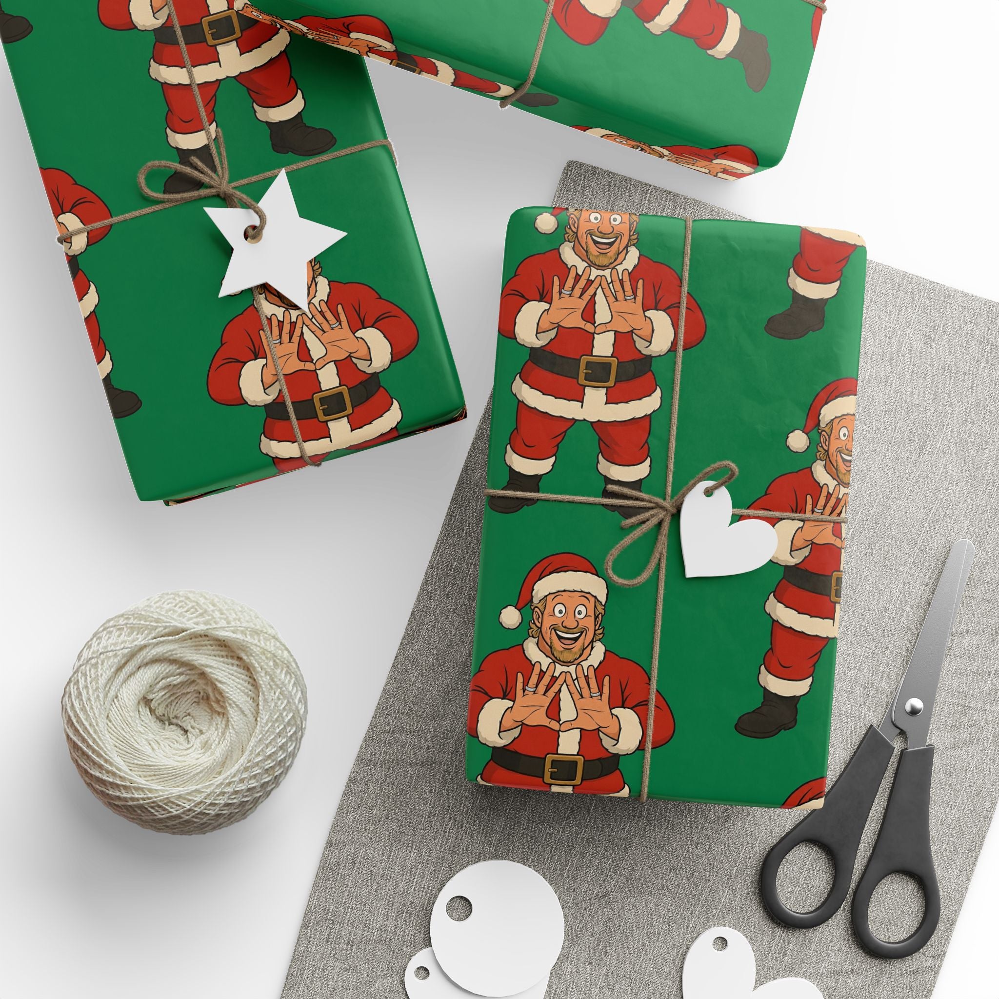 DDP Santa Pattern Gift Wrap