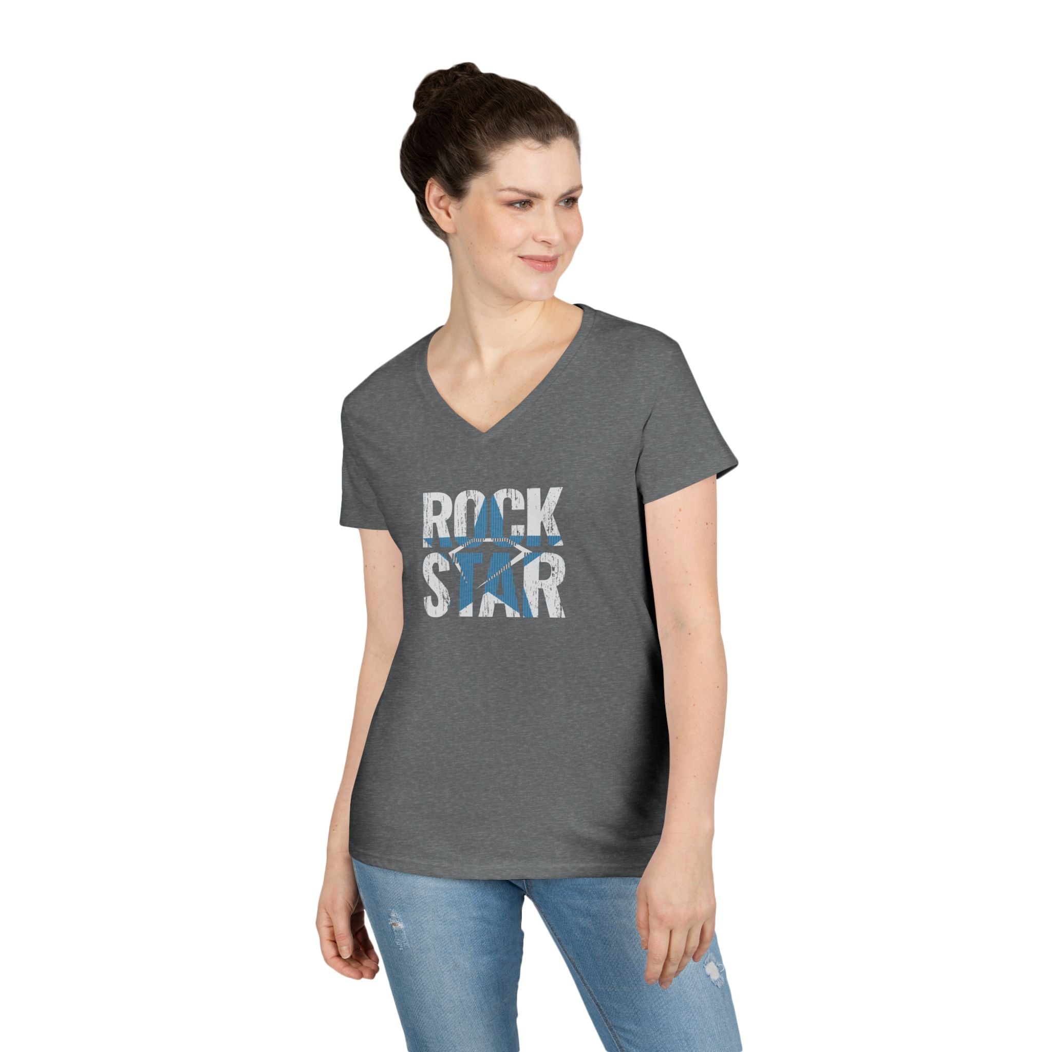 Rock Star Ladies' V-Neck T-Shirt