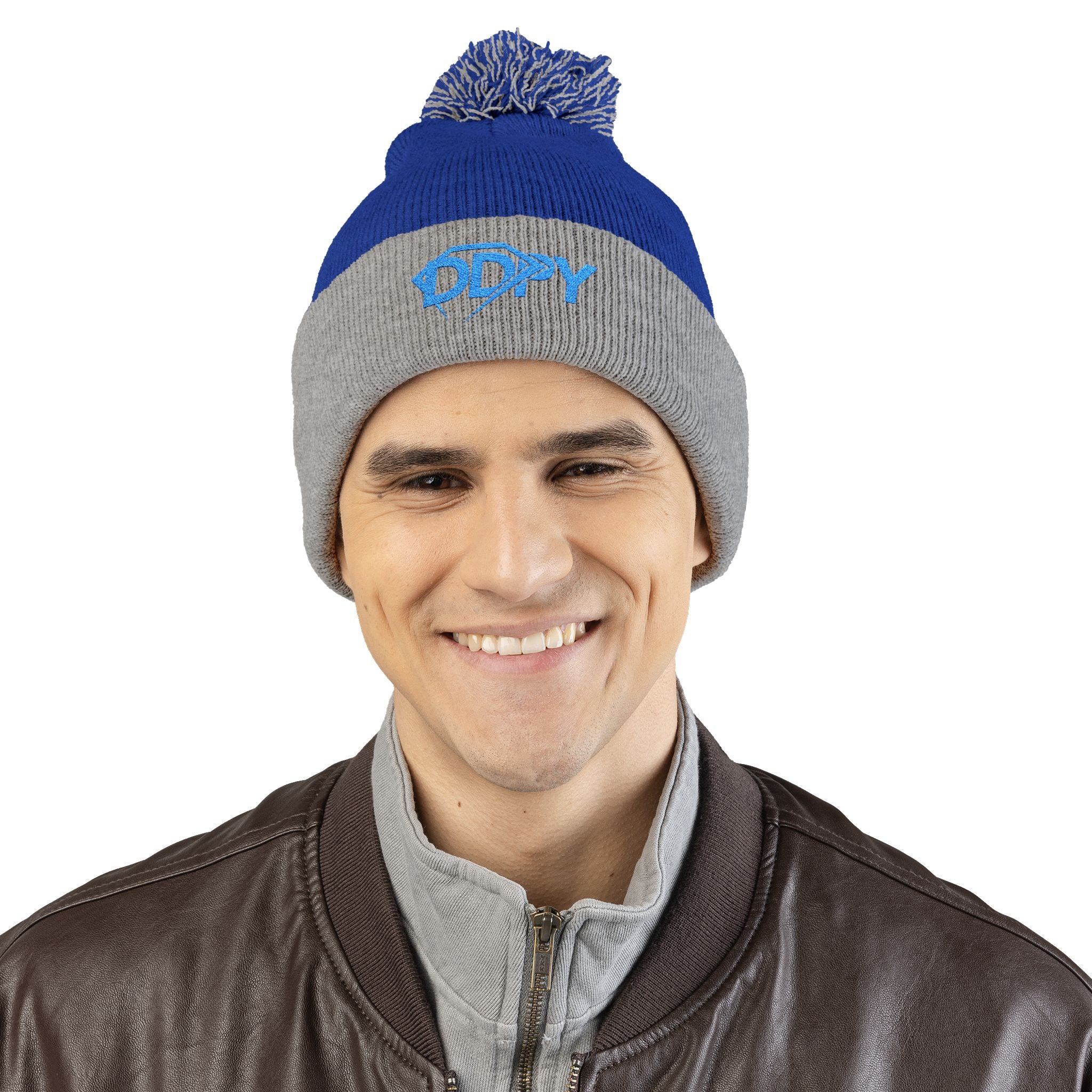 Embroidered DDPY Pom-Pom Beanie