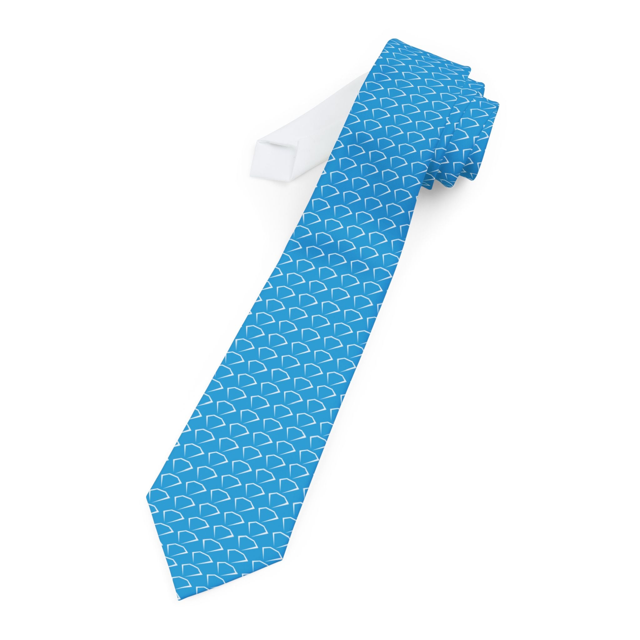 Light Blue Diamond Pattern Necktie