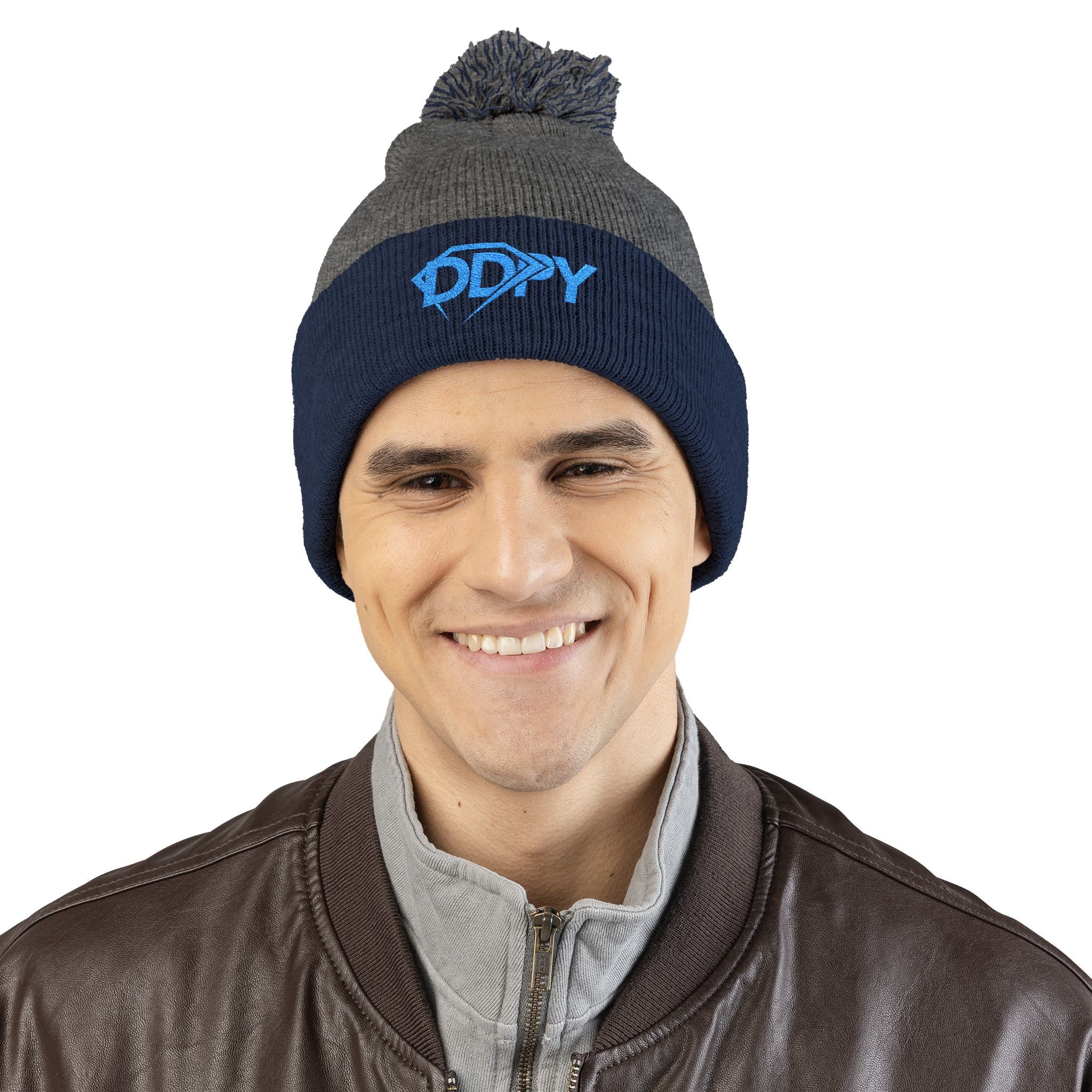 Embroidered DDPY Pom-Pom Beanie
