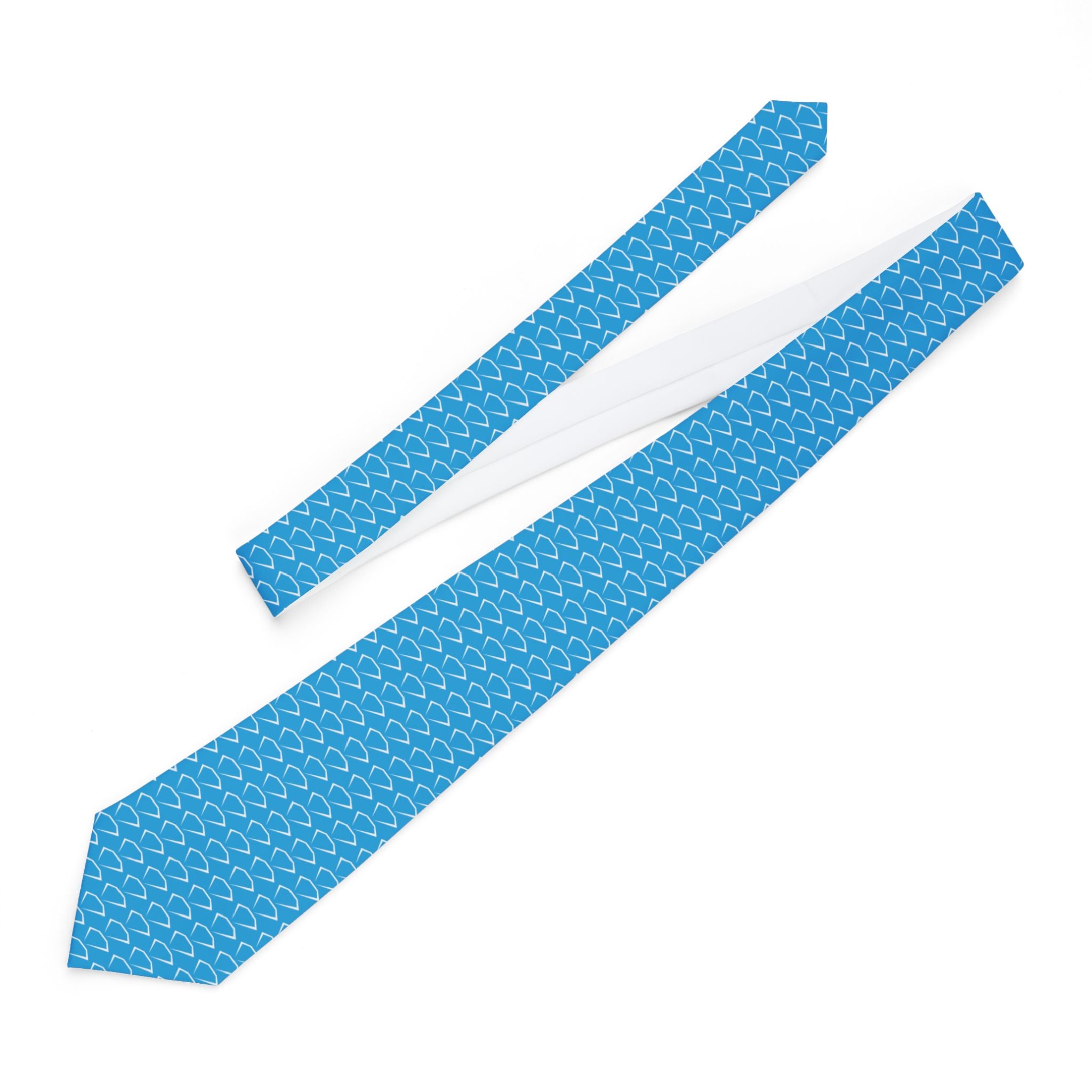 Light Blue Diamond Pattern Necktie