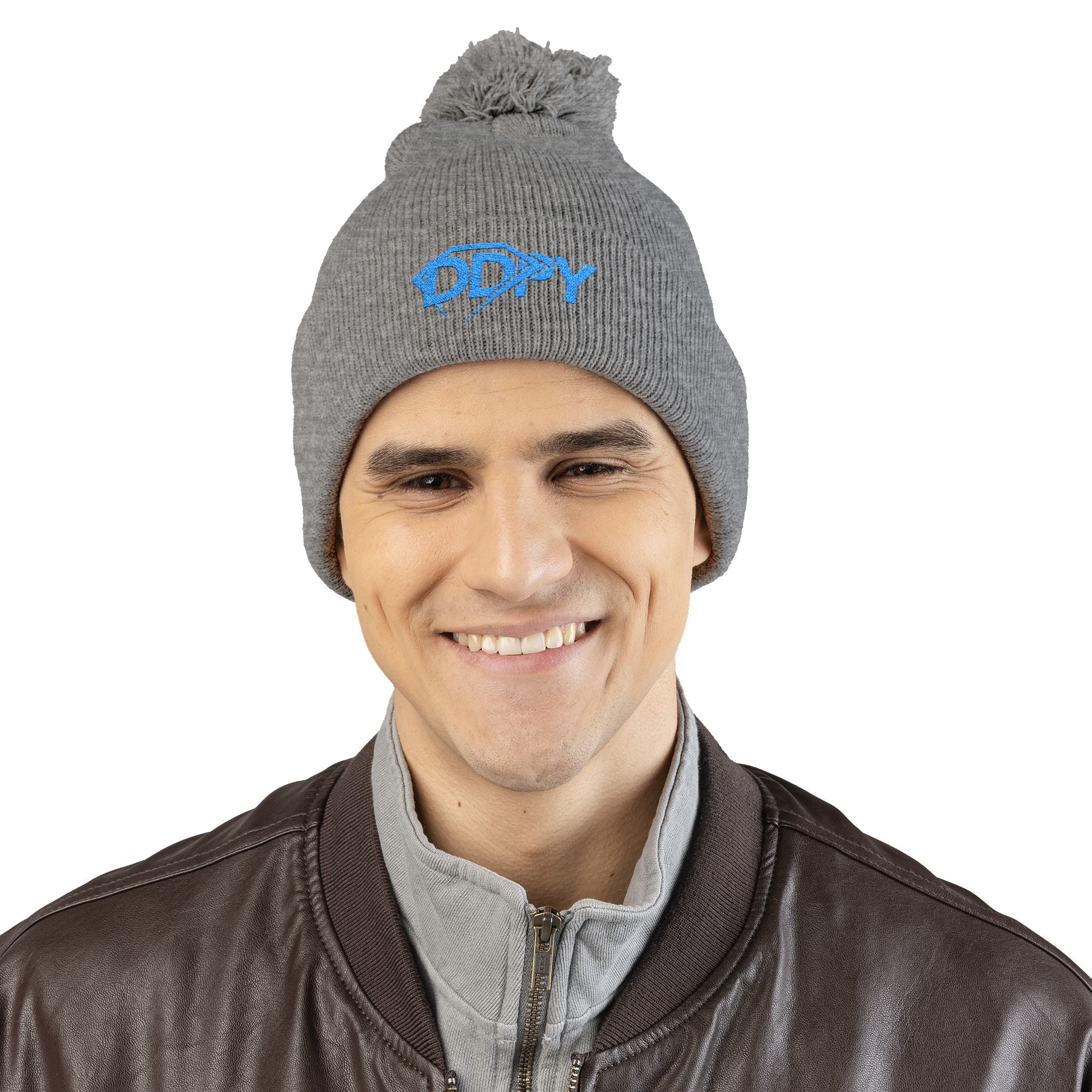 Embroidered DDPY Pom-Pom Beanie