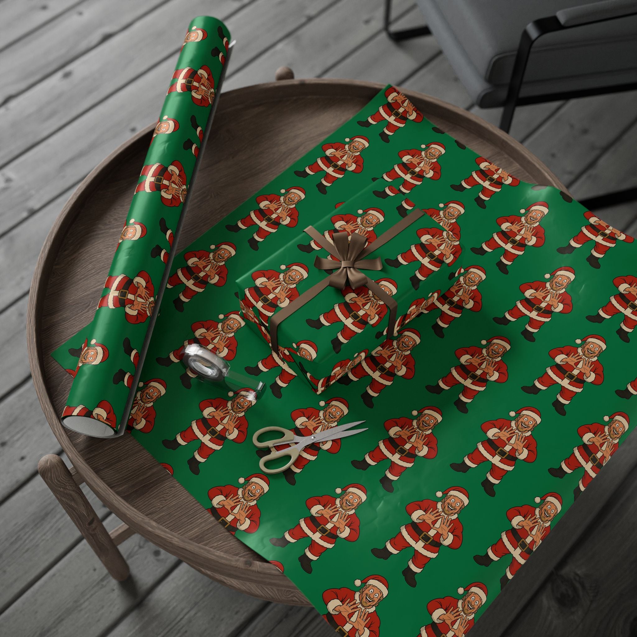 DDP Santa Pattern Gift Wrap