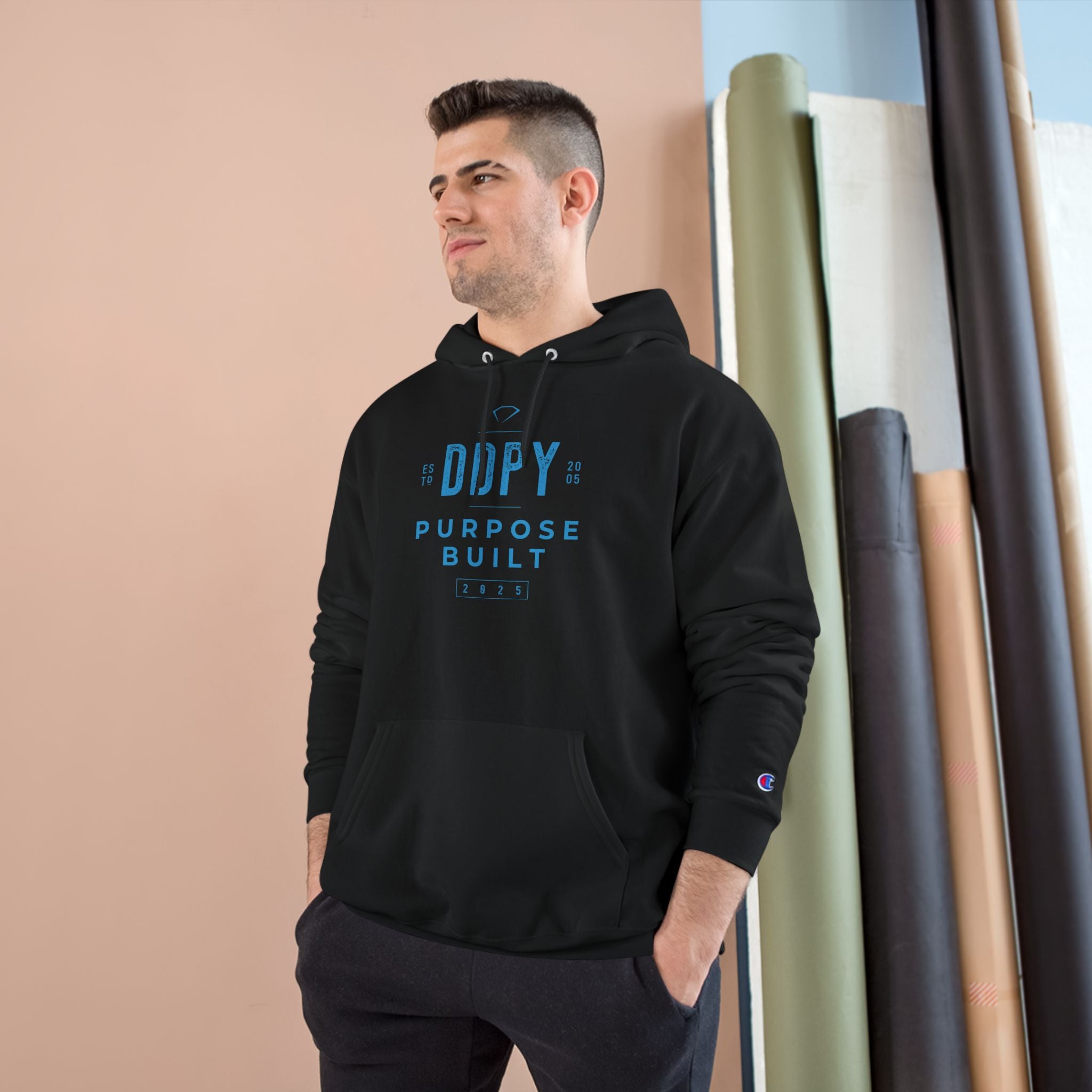 Ddpy βDDPY Purpose Builtβ Champion Hoodie (on demand printing) β DDP Yoga