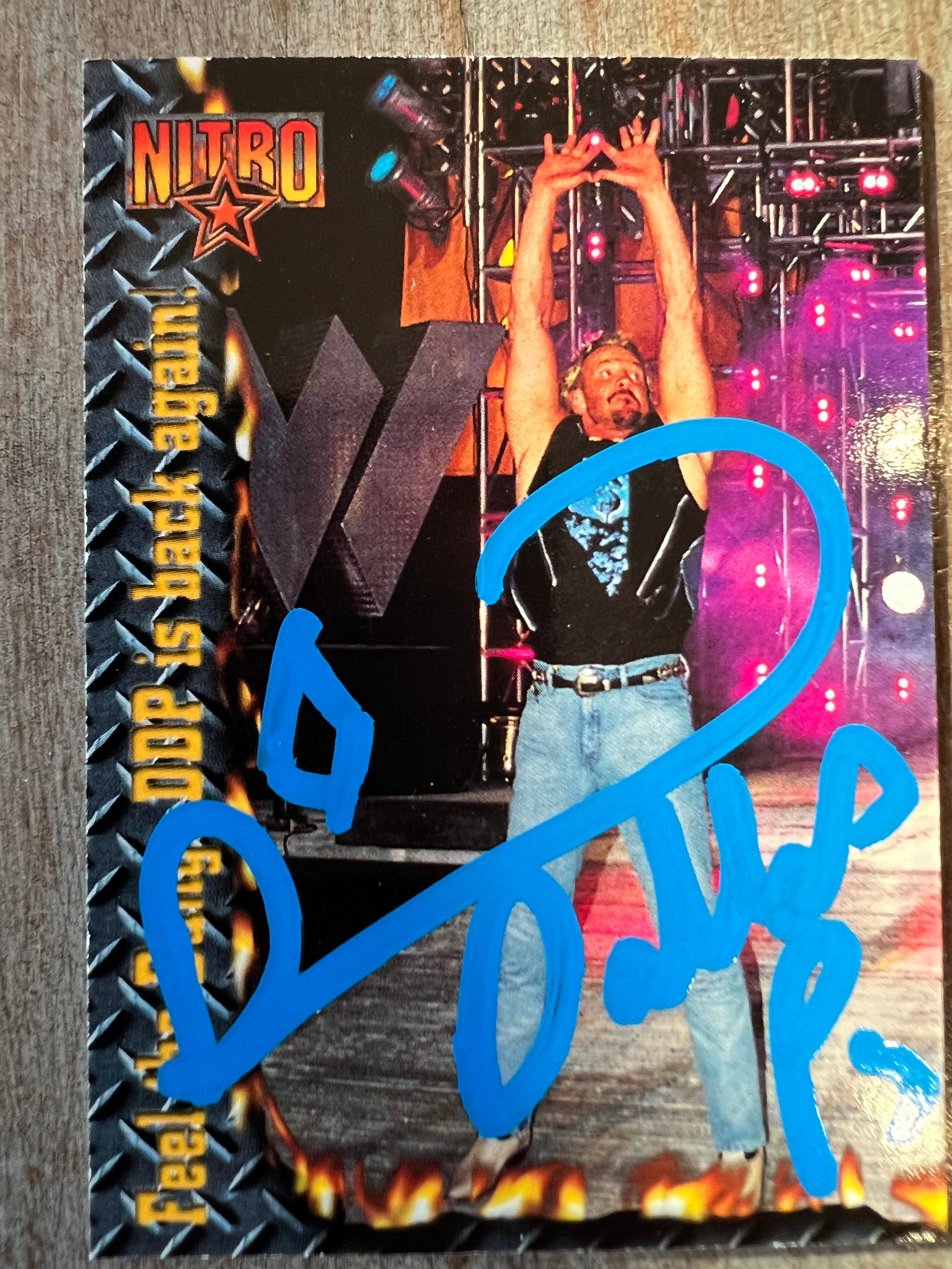 Signed WCW Hands Up Diamond Cutter card