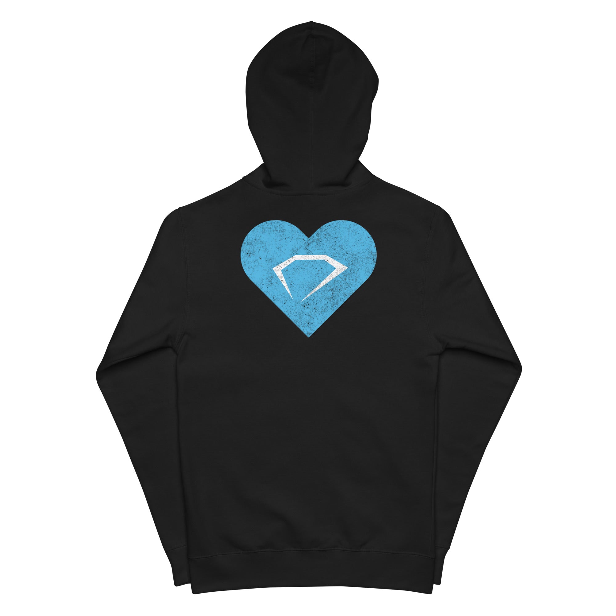DDPY Heart Unisex fleece zip up hoodie (On Demand Printing)